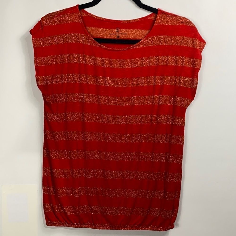 3For$20 NY & Company Shimmer Red Top size XS